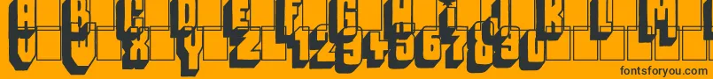Megalopolis off Font – Black Fonts on Orange Background