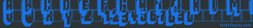 Megalopolis off Font – Blue Fonts on Black Background