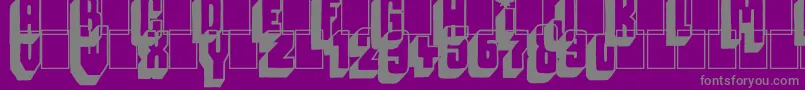 フォントMegalopolis off – 紫の背景に灰色の文字