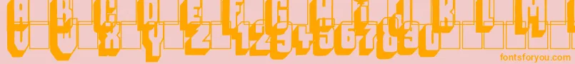 Megalopolis off Font – Orange Fonts on Pink Background
