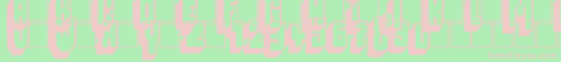 Megalopolis off Font – Pink Fonts on Green Background