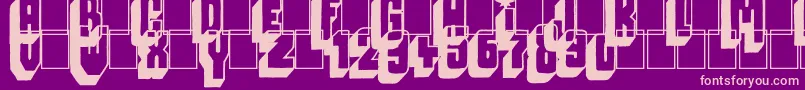 Megalopolis off Font – Pink Fonts on Purple Background