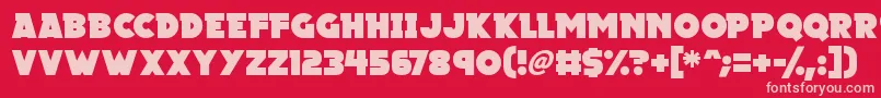 Megalopolis X Font – Pink Fonts on Red Background