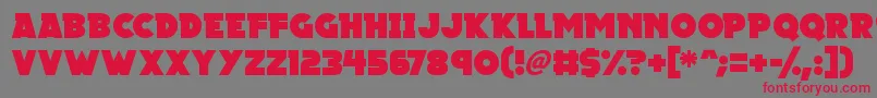 Megalopolis X Font – Red Fonts on Gray Background