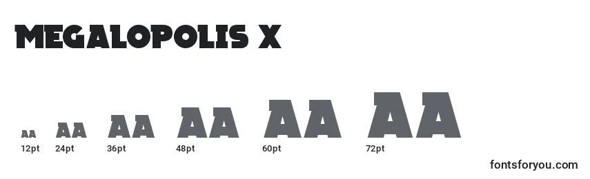 Megalopolis X Font Sizes