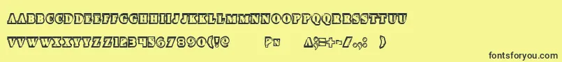 Iceboxartcond Font – Black Fonts on Yellow Background