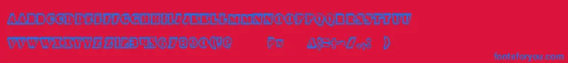 Iceboxartcond Font – Blue Fonts on Red Background