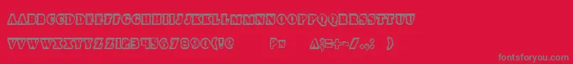 Iceboxartcond Font – Gray Fonts on Red Background