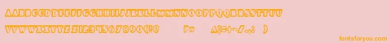 Iceboxartcond Font – Orange Fonts on Pink Background