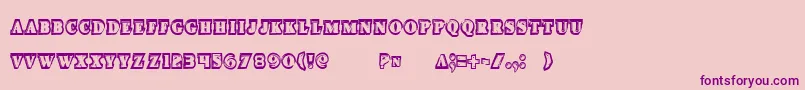 Iceboxartcond Font – Purple Fonts on Pink Background