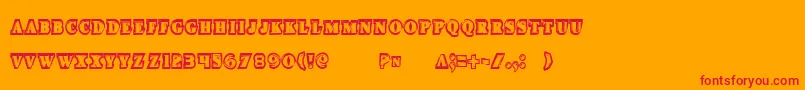 Iceboxartcond Font – Red Fonts on Orange Background