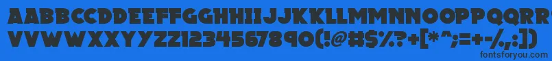 Megalopolis X Font – Black Fonts on Blue Background