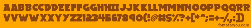 Megalopolis X Font – Brown Fonts on Orange Background
