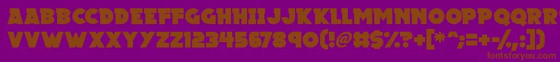 Megalopolis X Font – Brown Fonts on Purple Background