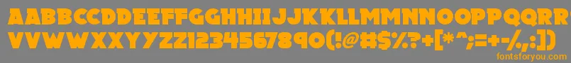 Megalopolis X Font – Orange Fonts on Gray Background