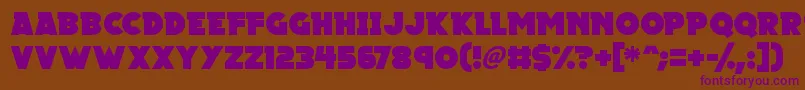 Megalopolis X Font – Purple Fonts on Brown Background