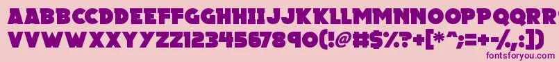 Megalopolis X Font – Purple Fonts on Pink Background