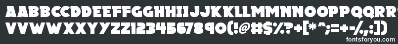 Megalopolis X-fontti – valkoiset fontit mustalla taustalla
