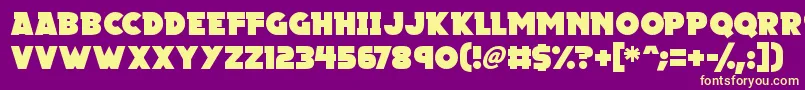 Megalopolis X Font – Yellow Fonts on Purple Background