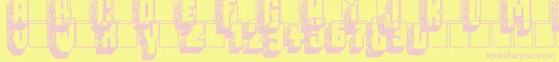 Megalopolis Font – Pink Fonts on Yellow Background