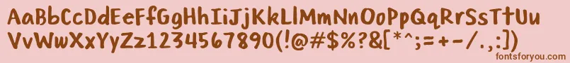 MegaMarker Font – Brown Fonts on Pink Background