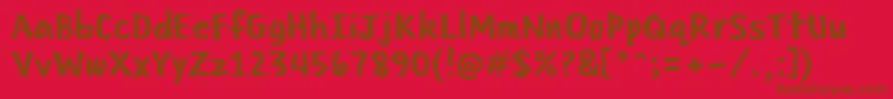 MegaMarker-fontti – ruskeat fontit punaisella taustalla