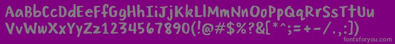 MegaMarker Font – Gray Fonts on Purple Background