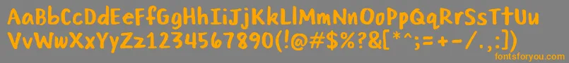 MegaMarker-Schriftart – Orangefarbene Schriften auf grauem Hintergrund