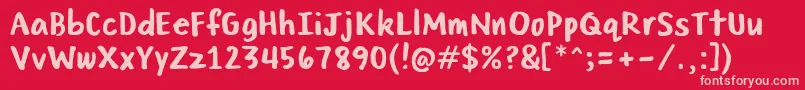 MegaMarker Font – Pink Fonts on Red Background