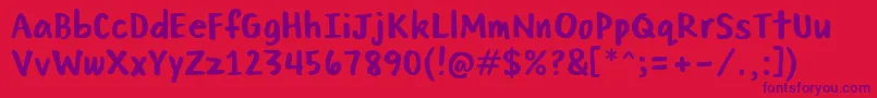 MegaMarker-Schriftart – Violette Schriften auf rotem Hintergrund