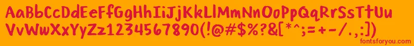 MegaMarker Font – Red Fonts on Orange Background