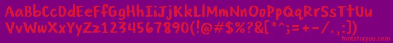 フォントMegaMarker – 紫の背景に赤い文字