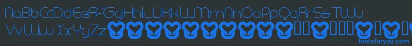 MEGAN    Font – Blue Fonts on Black Background