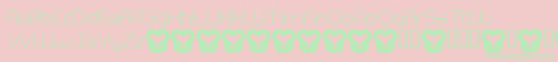 fuente MEGAN    – Fuentes Verdes Sobre Fondo Rosa
