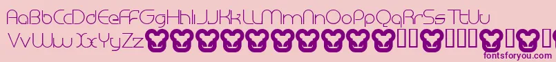 MEGAN    Font – Purple Fonts on Pink Background