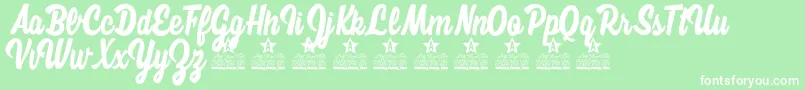 Megan Personal Use Font – White Fonts on Green Background