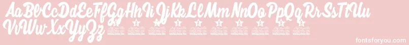 Megan Personal Use Font – White Fonts on Pink Background