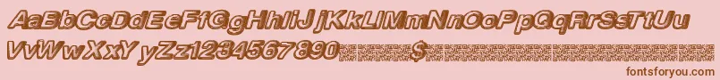 Megaphilia Font – Brown Fonts on Pink Background