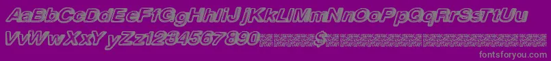 Megaphilia Font – Gray Fonts on Purple Background