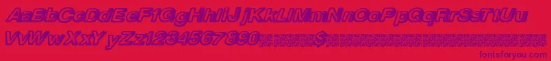 Megaphilia Font – Purple Fonts on Red Background