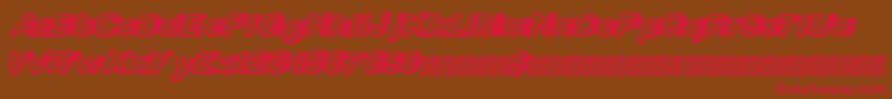 Megaphilia Font – Red Fonts on Brown Background