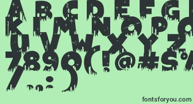 Megapoliscape font – Black Fonts On Green Background