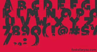 Megapoliscape font – Black Fonts On Red Background