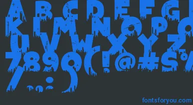 Megapoliscape font – Blue Fonts On Black Background