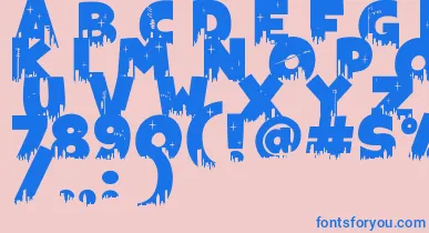 Megapoliscape font – Blue Fonts On Pink Background