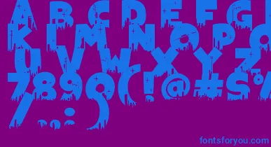 Megapoliscape font – Blue Fonts On Purple Background