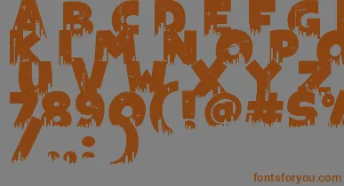Megapoliscape font – Brown Fonts On Gray Background
