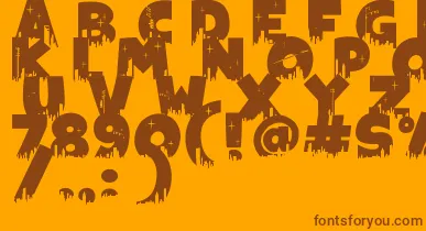 Megapoliscape font – Brown Fonts On Orange Background