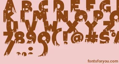 Megapoliscape font – Brown Fonts On Pink Background