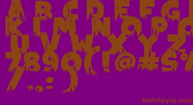 Megapoliscape font – Brown Fonts On Purple Background
